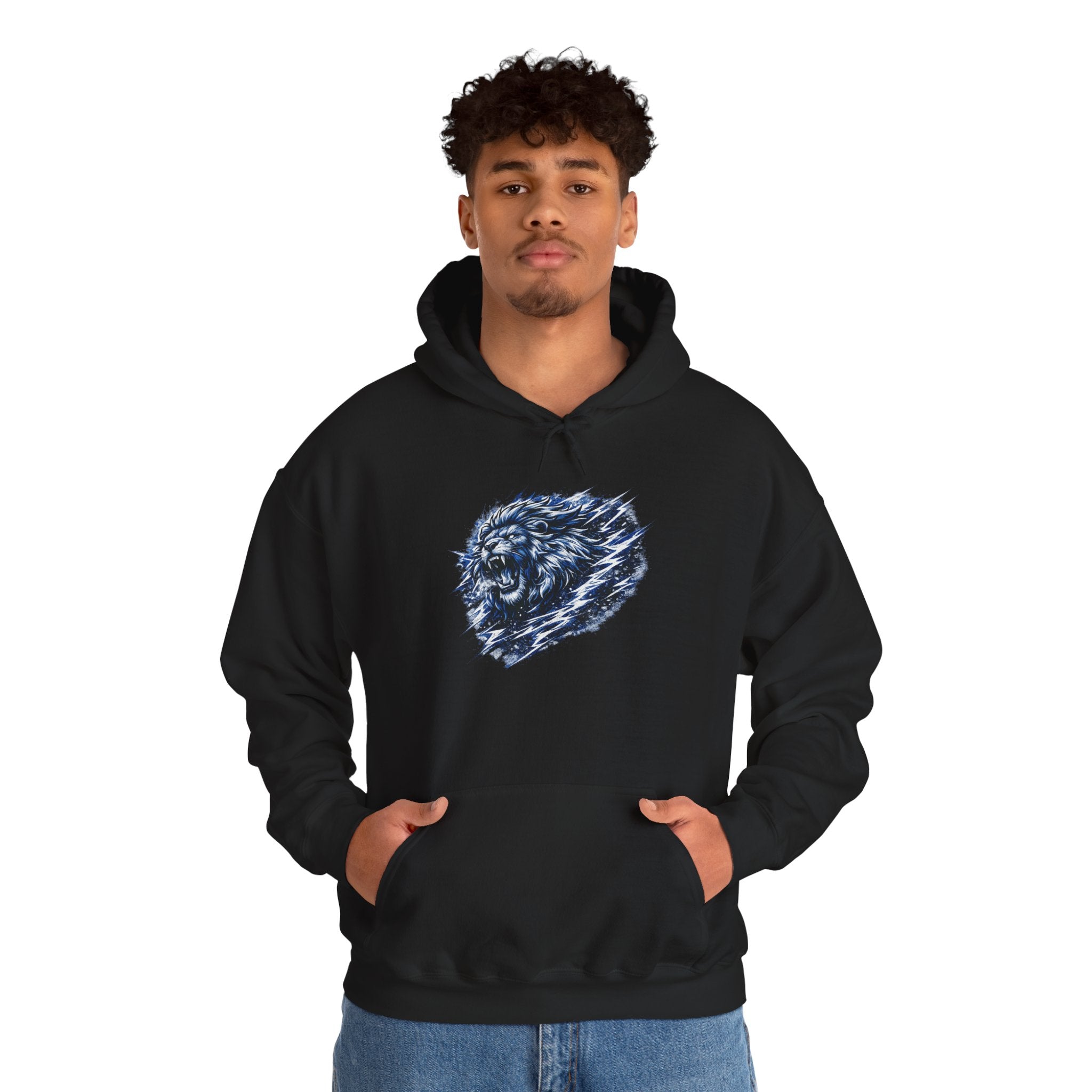 Lion Head Hoodie — Hand-Drawn Lion Sweatshirt