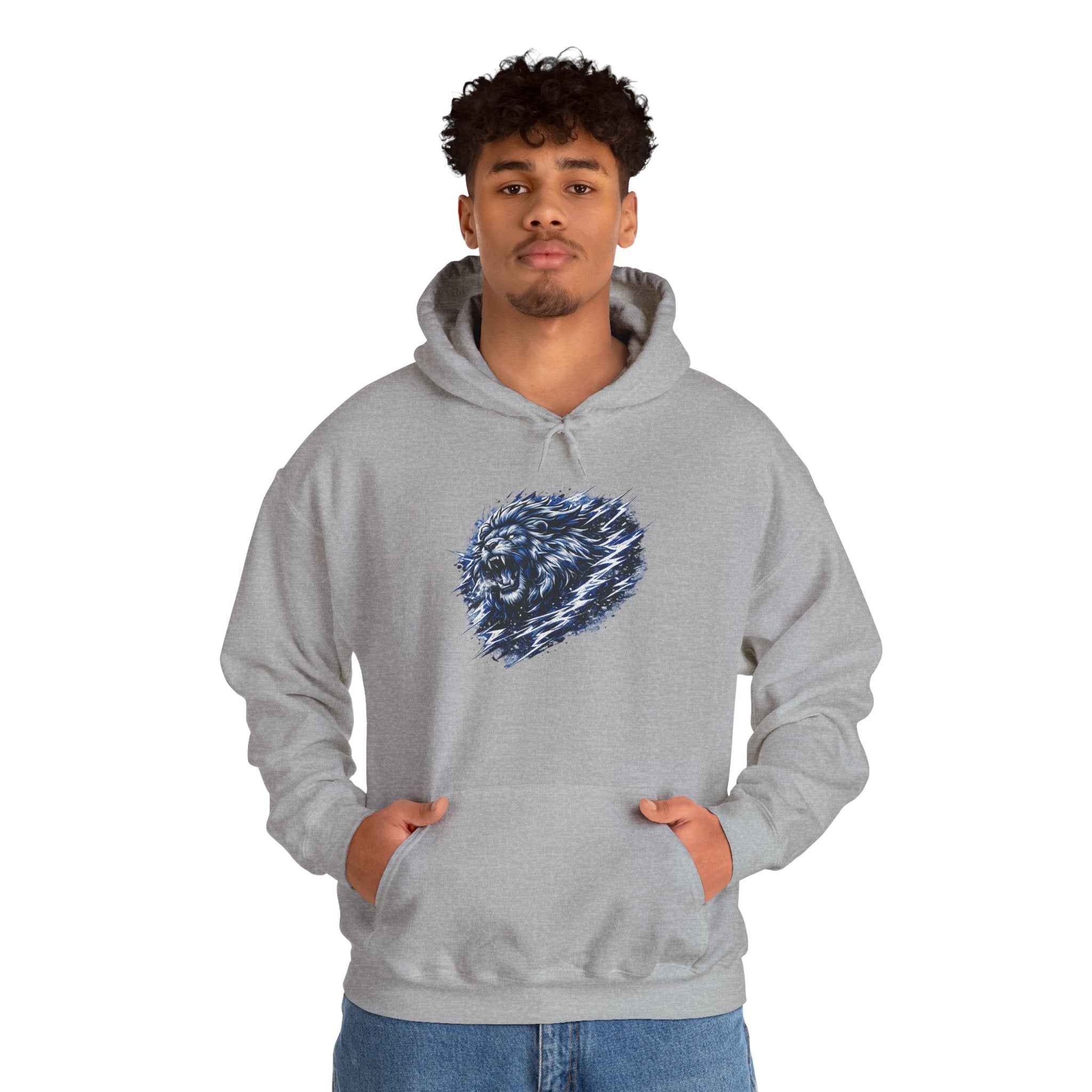 Lion Head Hoodie — Hand-Drawn Lion Sweatshirt